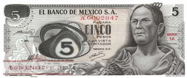 Mexico - 5  Pesos (#062a-A_UNC)