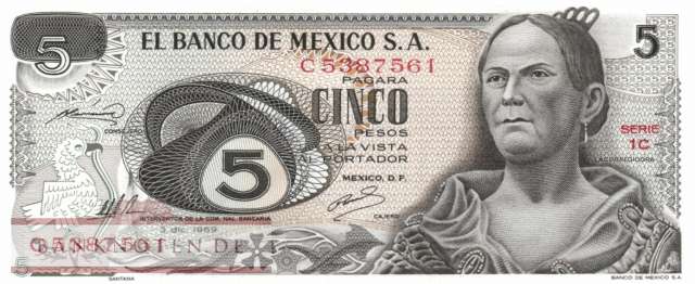 Mexico - 5  Pesos (#062a-C_UNC)