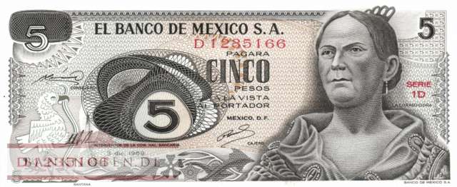 Mexico - 5  Pesos (#062a-D_UNC)