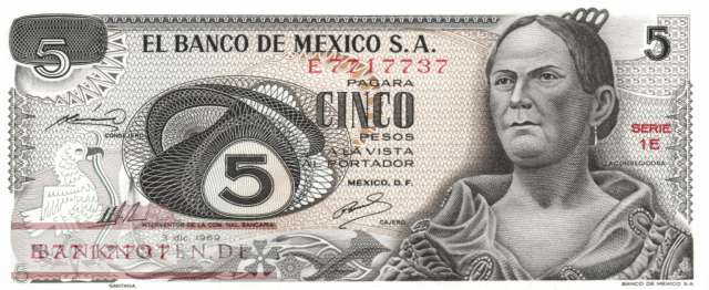 Mexico - 5  Pesos (#062a-E_UNC)
