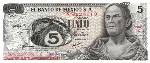 Mexico - 5 Pesos (#062b-X_UNC)