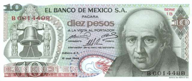 Mexico - 10  Pesos (#063a-B_UNC)