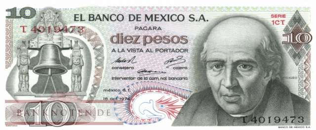 Mexico - 10  Pesos (#063g-CT_UNC)
