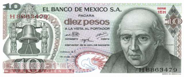 Mexico - 10  Pesos (#063h-EH_UNC)
