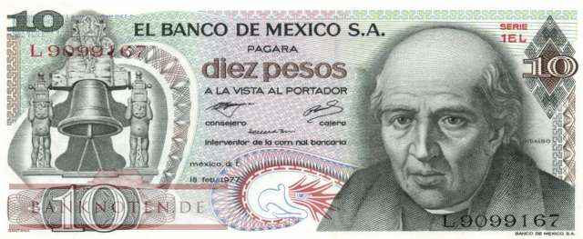 Mexico - 10  Pesos (#063i-EL_UNC)