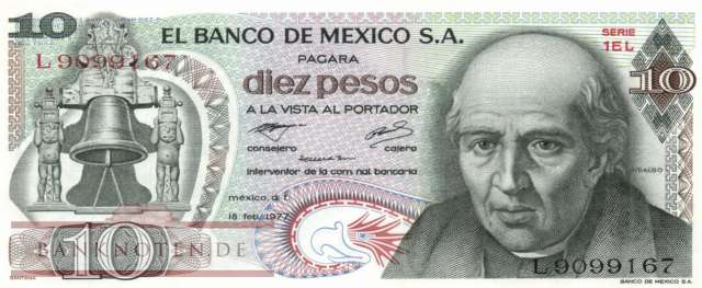Mexico - 10  Pesos (#063i-EL_UNC)