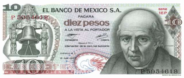 Mexico - 10  Pesos (#063i-EP_UNC)