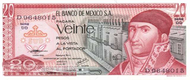 Mexico - 20  Pesos (#064d-DD_UNC)