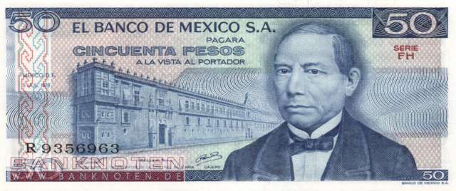 Mexico - 50  Pesos (#067a-FH_UNC)