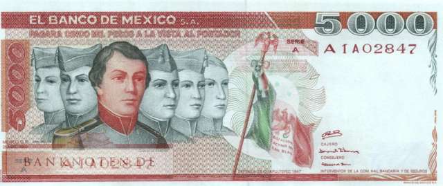 Mexico - 5.000  Pesos (#071-A_UNC)