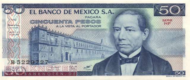 Mexico - 50  Pesos (#073-HF_UNC)