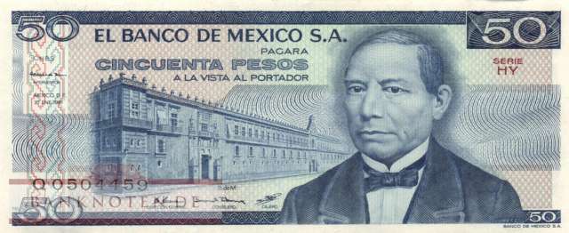 Mexico - 50  Pesos (#073-HY_UNC)