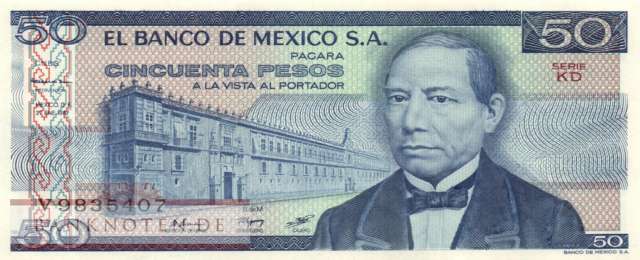 Mexico - 50  Pesos (#073-KD_UNC)