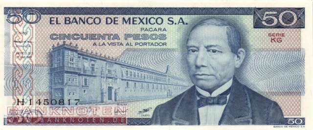 Mexico - 50  Pesos (#073-KG_UNC)