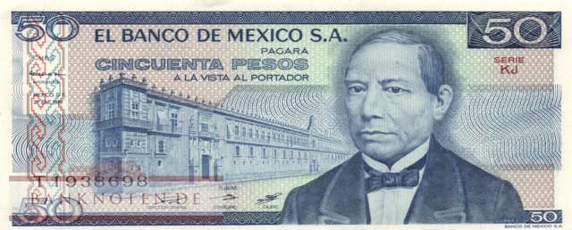 Mexico - 50  Pesos (#073-KJ_UNC)