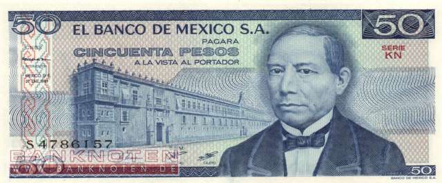 Mexico - 50  Pesos (#073-KN_UNC)