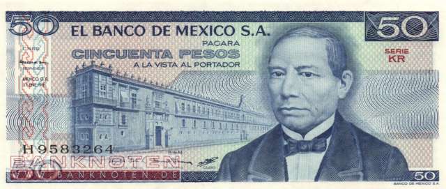 Mexico - 50  Pesos (#073-KR_UNC)