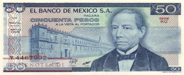 Mexico - 50  Pesos (#073-KU_UNC)