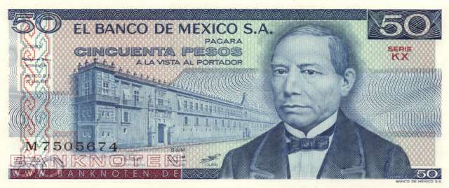 Mexico - 50  Pesos (#073-KX_UNC)