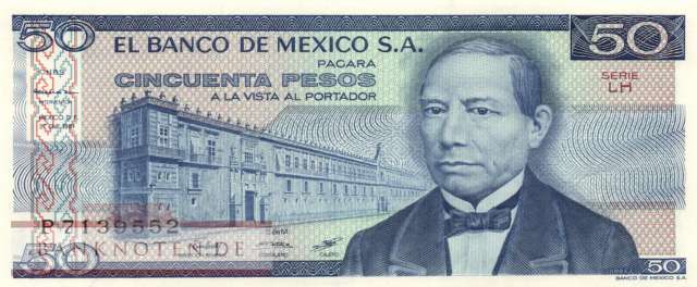 Mexico - 50  Pesos (#073-LH_UNC)