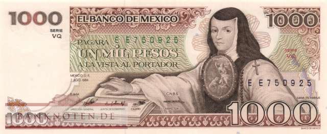 Mexico - 1.000  Pesos (#080b-VQ_UNC)