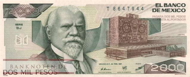 Mexico - 2.000  Pesos (#086b-BJ_UNC)