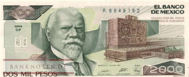 Mexico - 2.000  Pesos (#086c-DF_UNC)