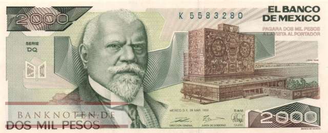 Mexico - 2.000  Pesos (#086c-DQ_UNC)
