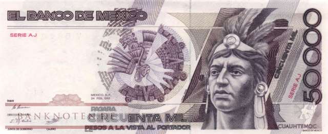 Mexico - 50.000  Pesos (#093a-AJ_UNC)