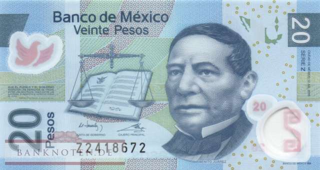 Mexico - 20  Pesos (#122-Z_UNC)