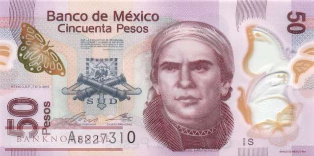 Mexico - 50  Pesos (#123A-S_UNC)