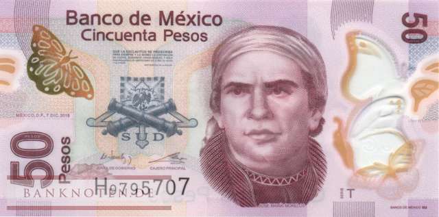 Mexico - 50  Pesos (#123A-T_UNC)