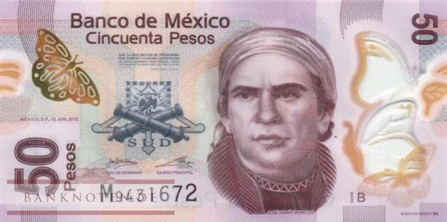 Mexico - 50  Pesos (#123Aa_UNC)