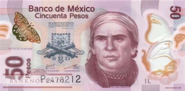 Mexico - 50  Pesos (#123Ad-L_UNC)