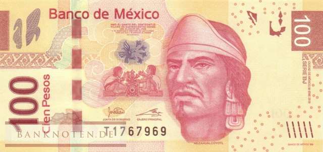 Mexico - 100  Pesos (#124-BJ_UNC)