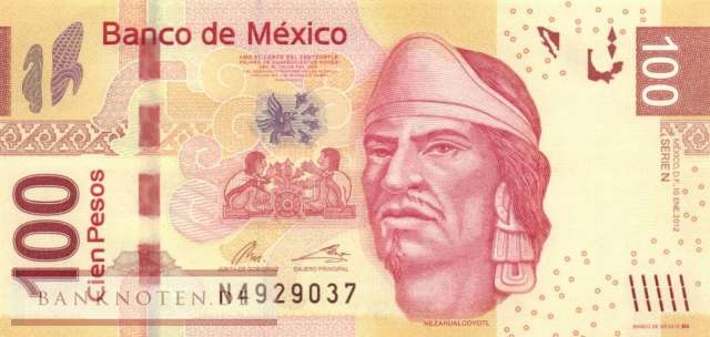 Mexico - 100  Pesos (#124f-N_UNC)
