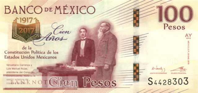 Mexico - 100  Pesos - Gedenkbanknote (#130b_UNC)