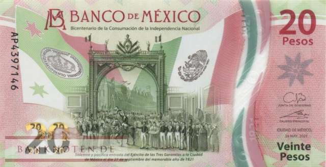 Mexico - 20  Pesos - commemorative (#132b-U1_UNC)