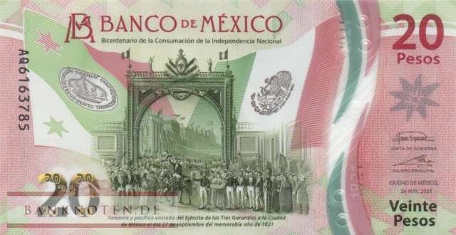 Mexico - 20  Pesos - Gedenkbanknote (#132b-U4_UNC)