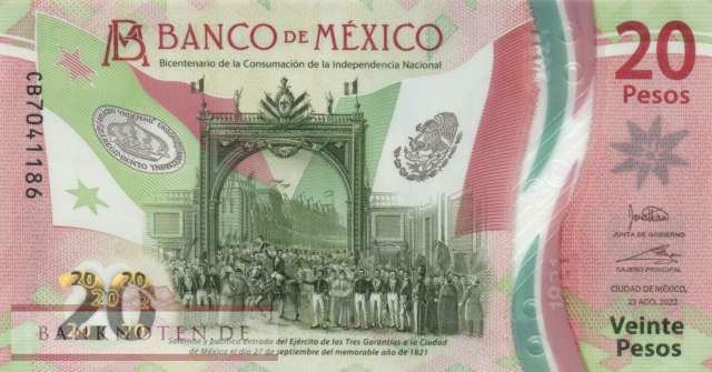 Mexico - 20  Pesos - commemorative (#132f-U3_UNC)