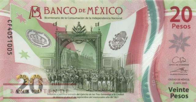 Mexico - 20  Pesos - commemorative (#132f-U4_UNC)