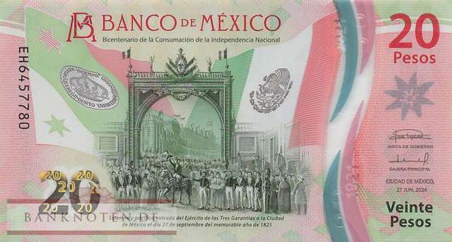 Mexico - 20  Pesos (#132l-4_UNC)