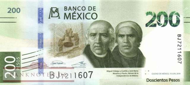 Mexico - 200  Pesos (#135c-U3_UNC)