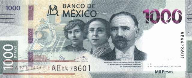 Mexico - 1.000  Pesos (#137a-U2_UNC)