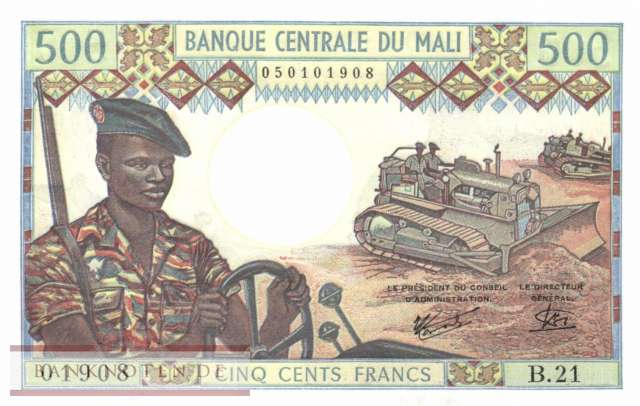 Mali - 500  Francs (#012e_UNC)