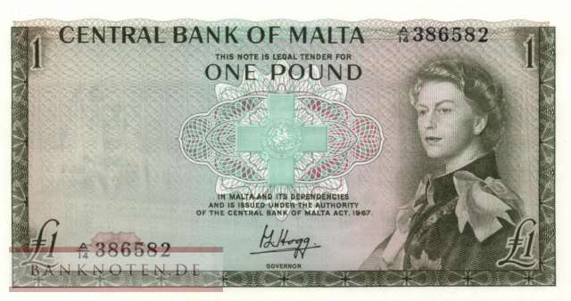 Malta - 1  Pound (#029a_UNC)