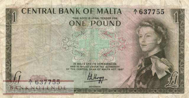 Malta - 1  Pound (#029a_F)