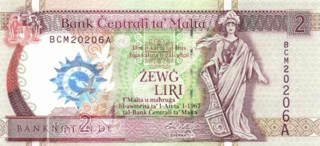 Malta - 2  Liri (#049_UNC)