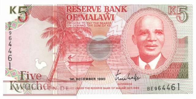 Malawi - 5  Kwacha (#024a_UNC)