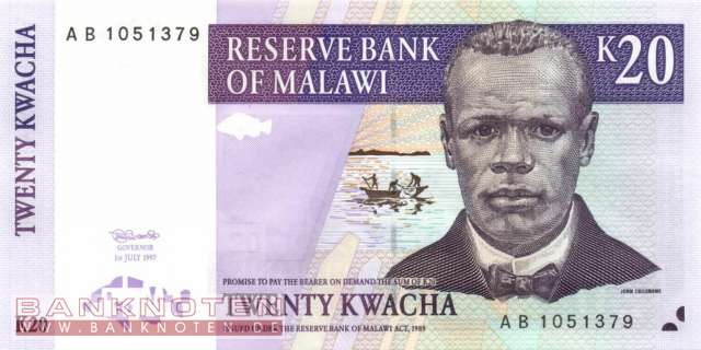 Malawi - 20  Kwacha (#038a_UNC)